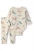 Carters Erkek Bebek Layette Dinozorlu Body Alt Takım Krem 1V412310