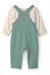 Carters Erkek Bebek Layette Uzun Kollu Tişört Salopet Takım Yeşil 1V410510