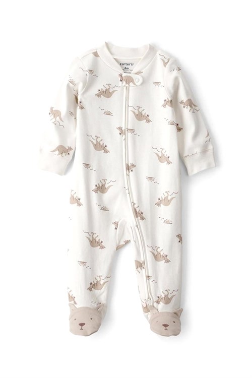 Carters Erkek Bebek Patikli Uyku Tulumu Krem 1U662010