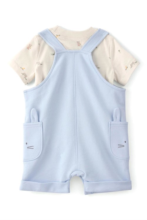 Carters Erkek Bebek Salopet Tişört Takım Mavi 1U606410