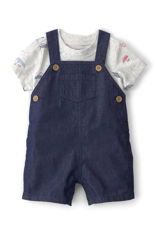 Carters Erkek Bebek Tişört  Salopet Takım Lacivert 1U564010