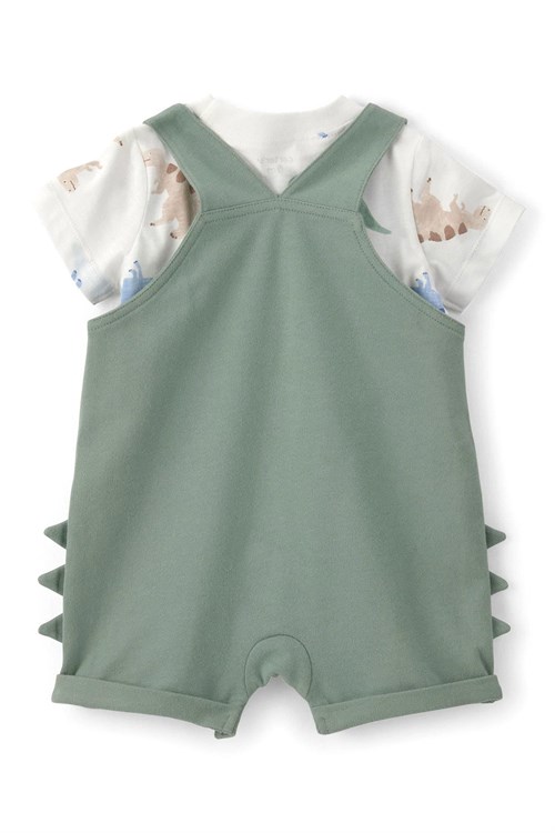 Carters Erkek Bebek Tişört Salopet Takım Yeşil 1U710010