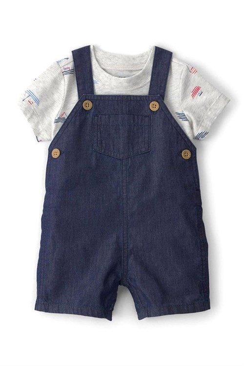 Carters Erkek Bebek Tişört  Salopet Takım Lacivert 1U564010