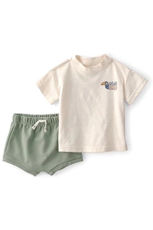 Carters Erkek Bebek Tişört Şort Takım Yeşil 1U588510