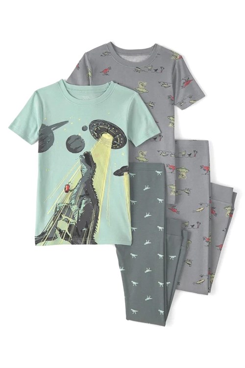 Carters Erkek Çocuk 4lü Pijama Takımı Gri 3U595110