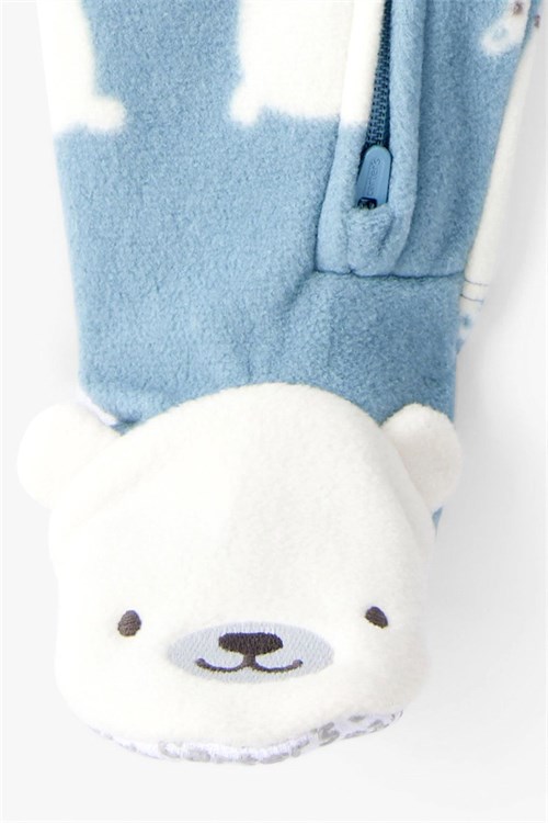Carters Erkek Çocuk Baskılı Polar Tulum Mavi 2T547810