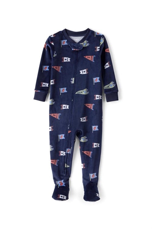 Carters Erkek Çocuk Desenli Polar Tulum Lacivert 2T546710
