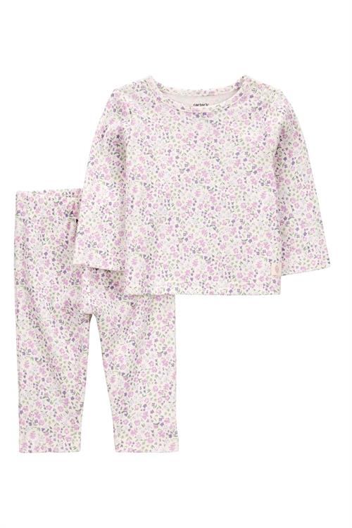 Carters Kız Bebek 2li Alt Üst Takım Lila 1S940410