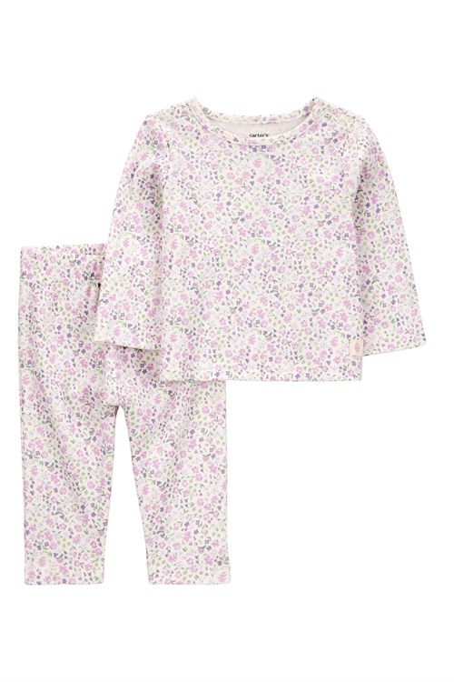 Carters Kız Bebek 2li Alt Üst Takım Lila 1S940410