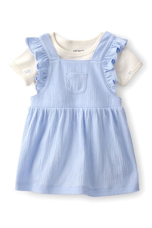 Carters Kız Bebek 2li Elbise Body Takım Mavi 1U607710