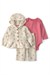 Carters Kız Bebek 3lü Kapüşonlu Ceket Alt Takım Krem 1W419910