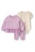 Carters Kız Bebek 3lü Sweatshirt Tayt Takım Lila 1W371710