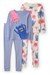 Carters Kız Bebek 4lü Baskılı Pijama Takımı Mavi 3W326210
