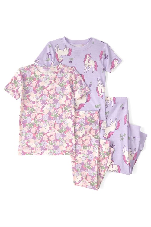Carters Kız Bebek 4lü Pijama Takımı Lila 1U595610