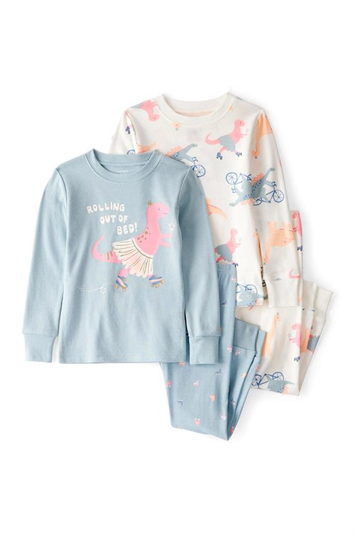 Carters Kız Bebek 4lü Pijama Takımı Mavi 1T523510
