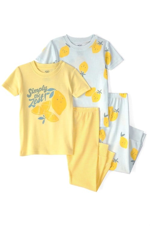 Carters Kız Bebek 4lü Pijama Takımı Sarı 1U595910