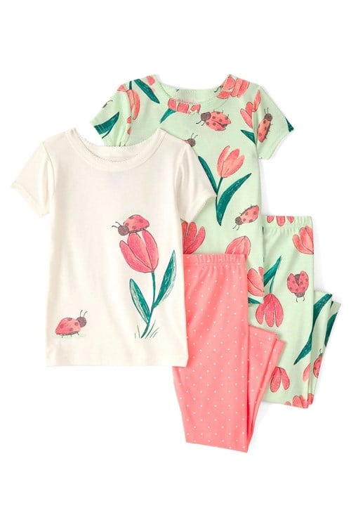 Carters Kız Bebek 4lü Pijama Takımı Yeşil 1U595710
