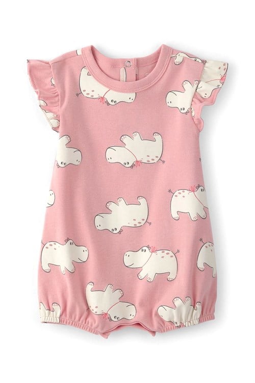 Carters Kız Bebek Baskılı  Kısa Tulum Pudra 1U268510