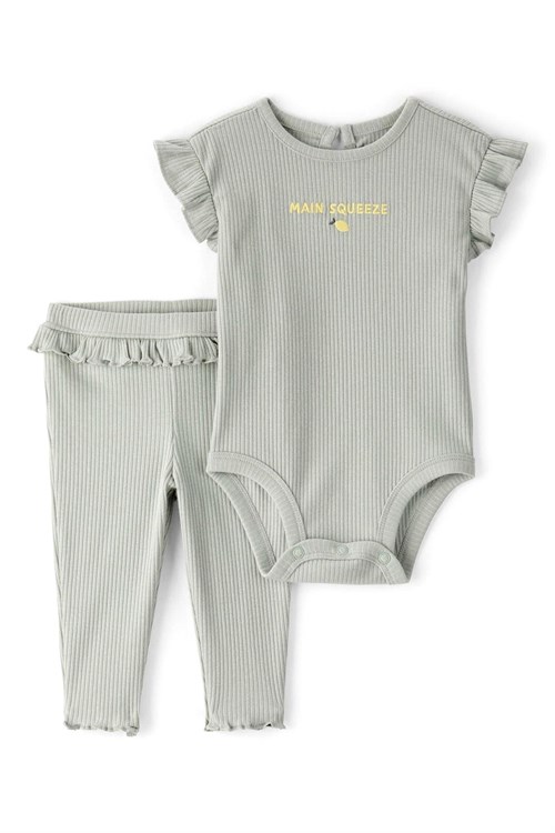 Carters Kız Bebek Body Pantolon Takım Yeşil 1U269710