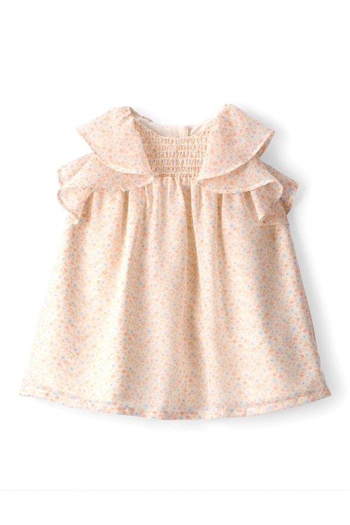 Carters Kız Bebek Çiçekli Tül Elbise Külot Takım Krem 1U620210