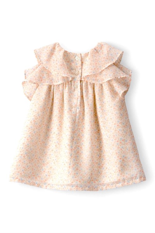 Carters Kız Bebek Çiçekli Tül Elbise Külot Takım Krem 1U620210