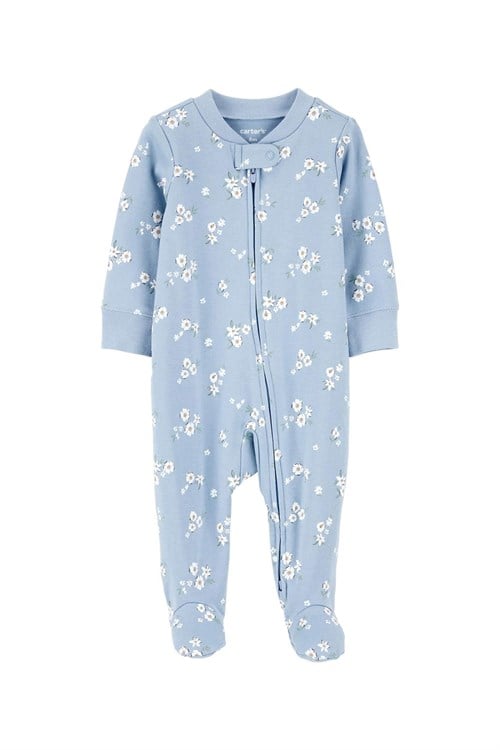 Carters Kız Bebek Çiçekli Uyku Tulumu Mavi 1S947410