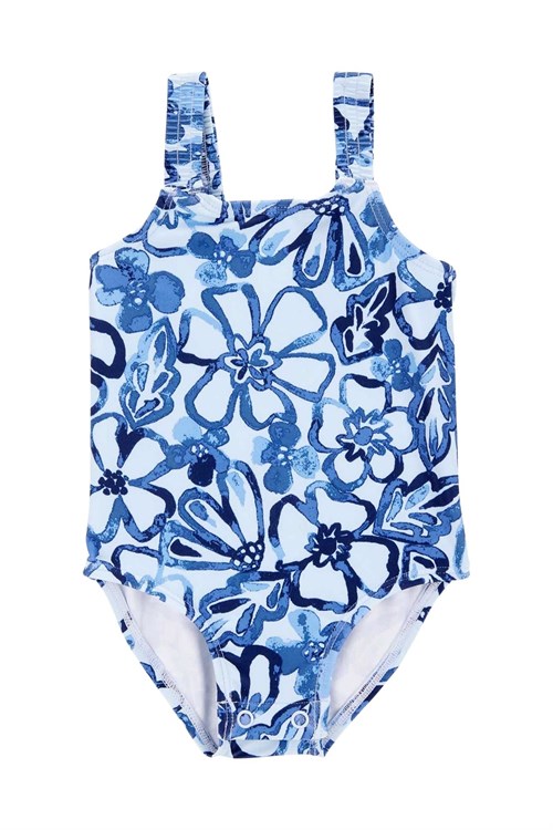 Carters Kız Bebek Desenli Kolsuz Mayo Lacivert 1S570110
