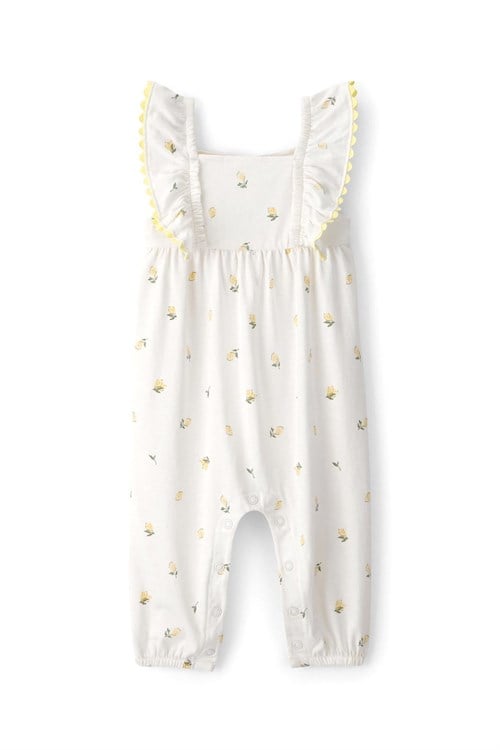 Carters Kız Bebek Desenli Tulum Krem 1U542910