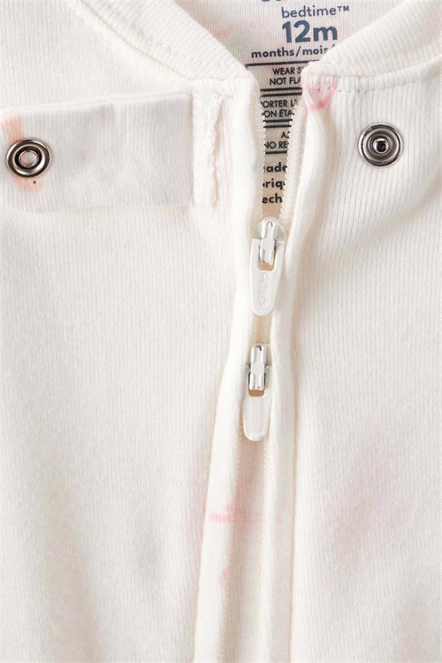 Carters Kız Bebek Desenli Uyku Tulumu Ekru 1T544110