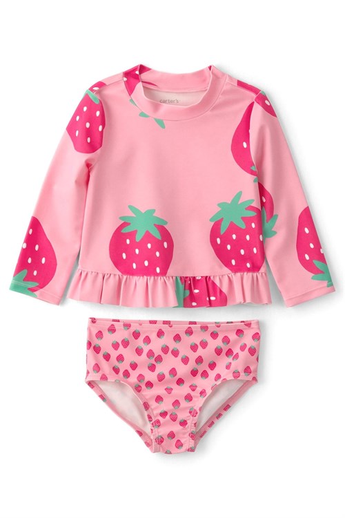 Carters Kız Bebek Güneş Koruyucu 2li Mayo Takım Pembe 1U650010