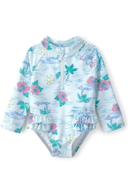 Carters Kız Bebek Güneş Koruyucu Uzun Kollu Mayo Mavi 1U779510