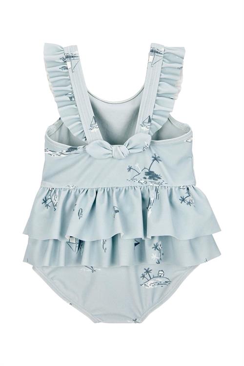 Carters Kız Bebek Güneş Koruyuculu 2li Mayo Takım Mavi 1S468010