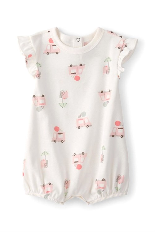 Carters Kız Bebek Kısa Tulum Ekru 1U566510
