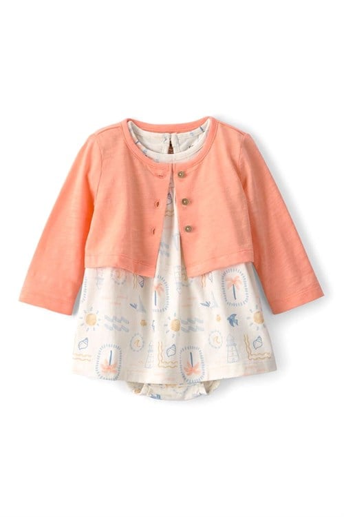 Carters Kız Bebek Layette 2li Elbise Ceket Takım Somon 1U607310