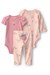 Carters Kız Bebek Layette 3lü Body Alt Takım Pudra 1V253610