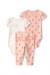 Carters Kız Bebek Layette 3lü Zıbın Takım Somon 1U619810