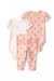 Carters Kız Bebek Layette 3lü Zıbın Takım Somon 1U619810