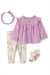Carters Kız Bebek Layette 4lü Bandanalı Alt Üst Takım Lila 1V407010