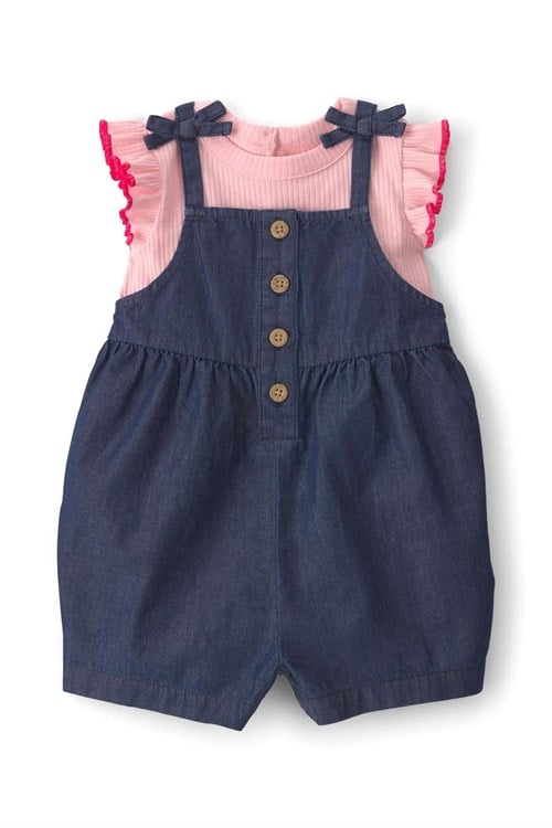 Carters Kız Bebek Salopet Tişört Takım Lacivert 1U563510