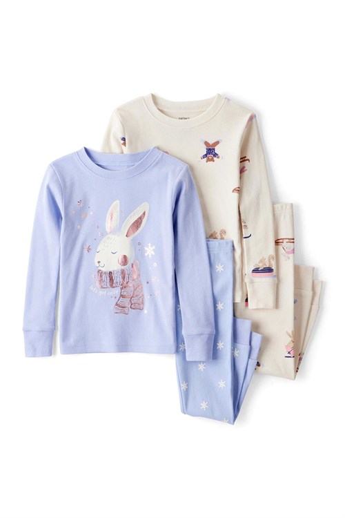 Carters Kız Çocuk 4lü Pijama Takımı Ekru 2T527110