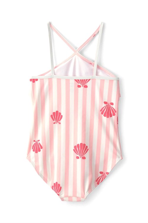 Carters Kız Çocuk Çizgili Fırfırlı Mayo Pudra 3U614110