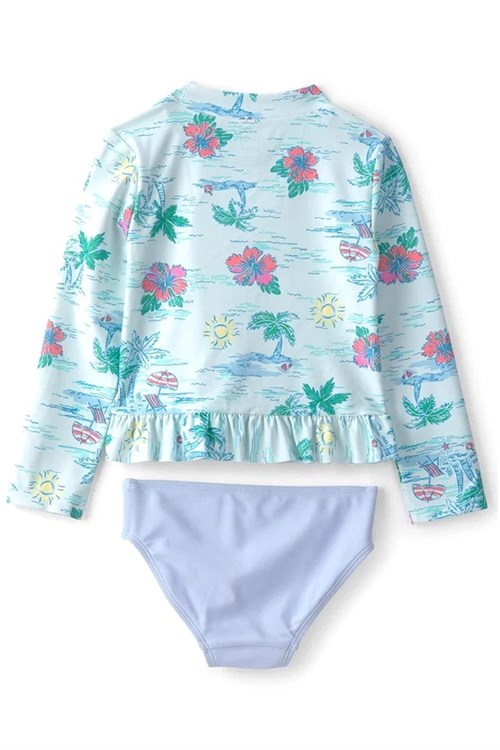 Carters Kız Çocuk Güneş Koruyucu Uzun Kollu Mayo Takım Mavi 2U780010