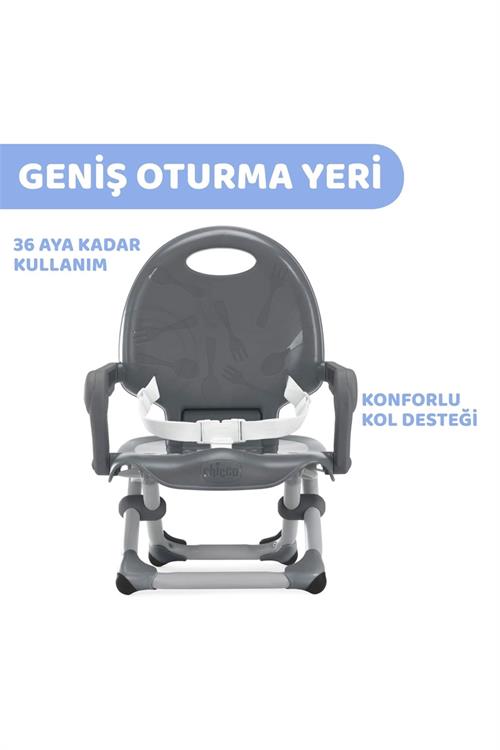Chicco Booster Pocket Snack Yükseltici Mama Sandalyesi Koyu Gri 