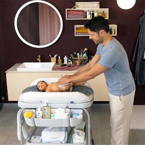 Chicco Cuddle & Bubble Bebek Küveti Gri Melanj