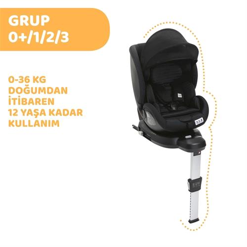 Chicco Oneseat 0/36 Kg Dönebilen Oto Koltuğu Siyah
