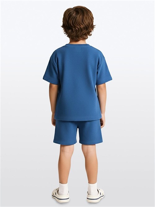 Denokids Erkek Çocuk Çapa Havlu Kumaş Tişört Şort Takım CFF-26Y1-053