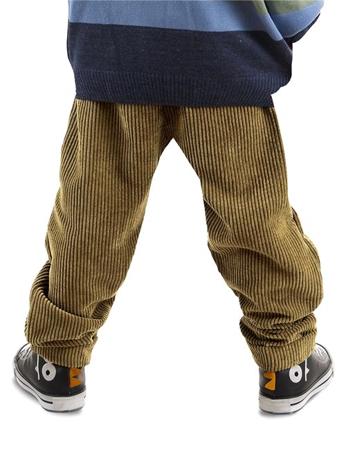 Denokids Erkek Çocuk Fitilli Kadife Pantolon Haki CFF-24S1-051