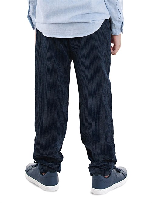 Denokids Erkek Çocuk Fitilli Kadife Pantolon Lacivert CFF-25S1-049