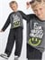 Denokids Erkek Çocuk Fun Days Çizgili Pantolon Üst Takım Antrasit CFF-26S1-021