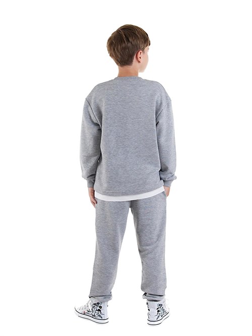 Denokids Erkek Çocuk Harfler Eşofman Takımı Gri CFF-25S1-111
